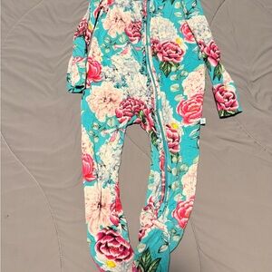 Posh Peanut Vibrant Floral Romper